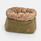 Sac à dos de luxe pour chien en fausse fourrure Snuggle Cord