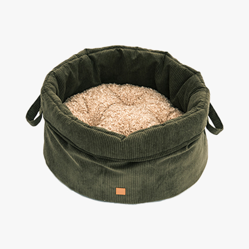 Louis-Cord- Luxury Dog Basket